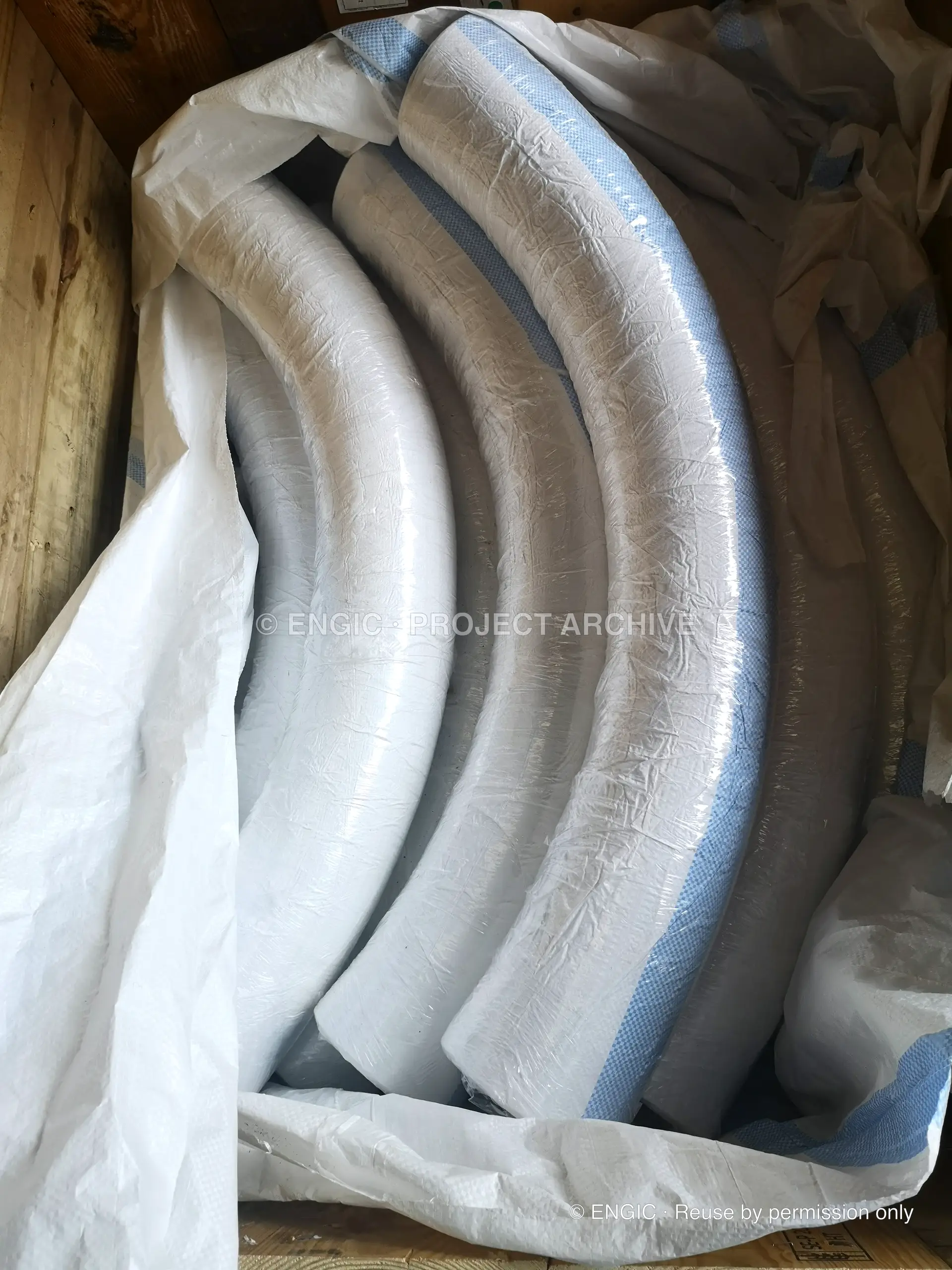 ENGIC-manufactured pipe fittings photographed for the project archive, photographed 11 June 2019