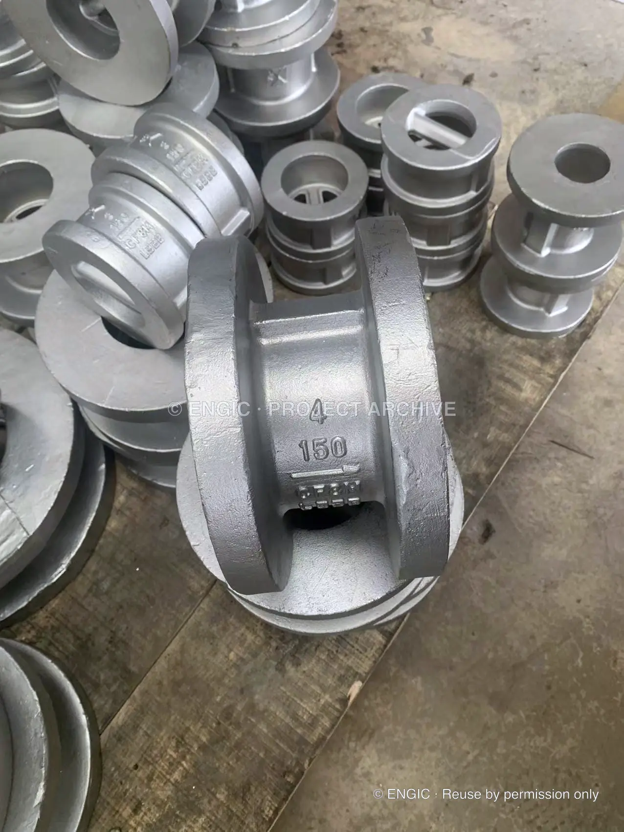 Sourced industrial check valves photographed for the project archive, photographed 25 January 2024