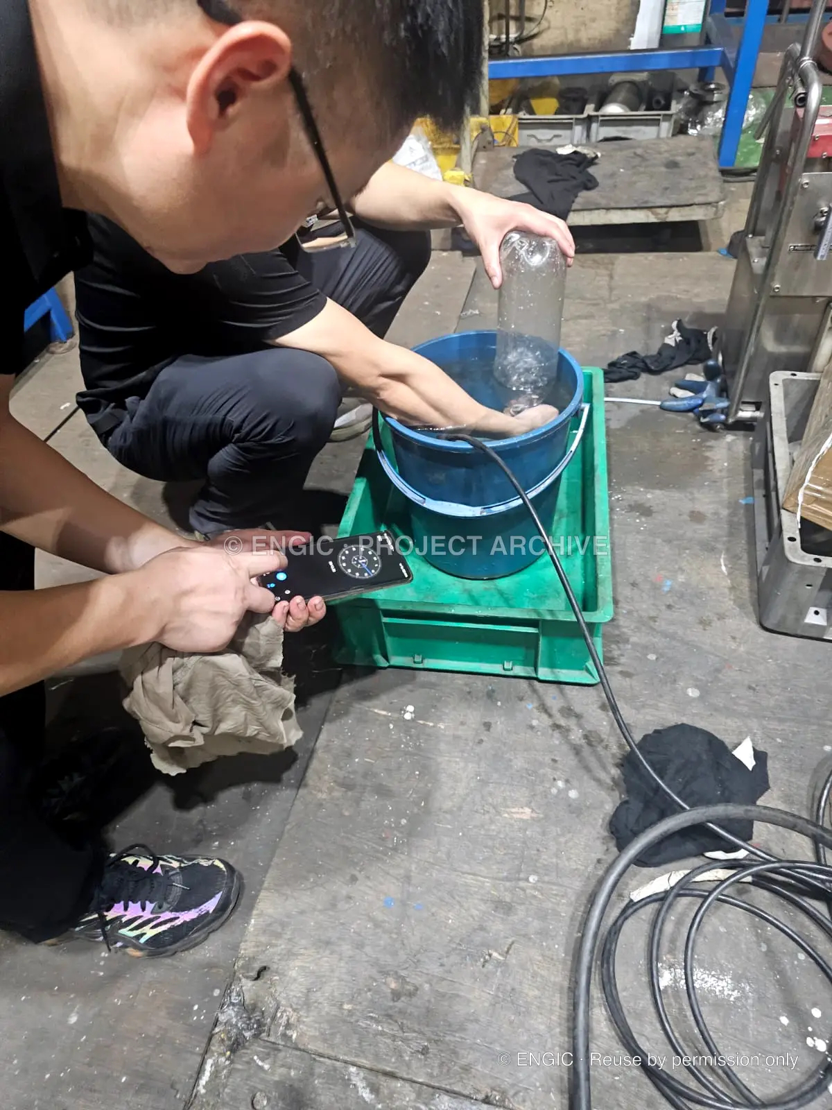 Sourced industrial valves during inspection and verification, photographed 8 November 2024