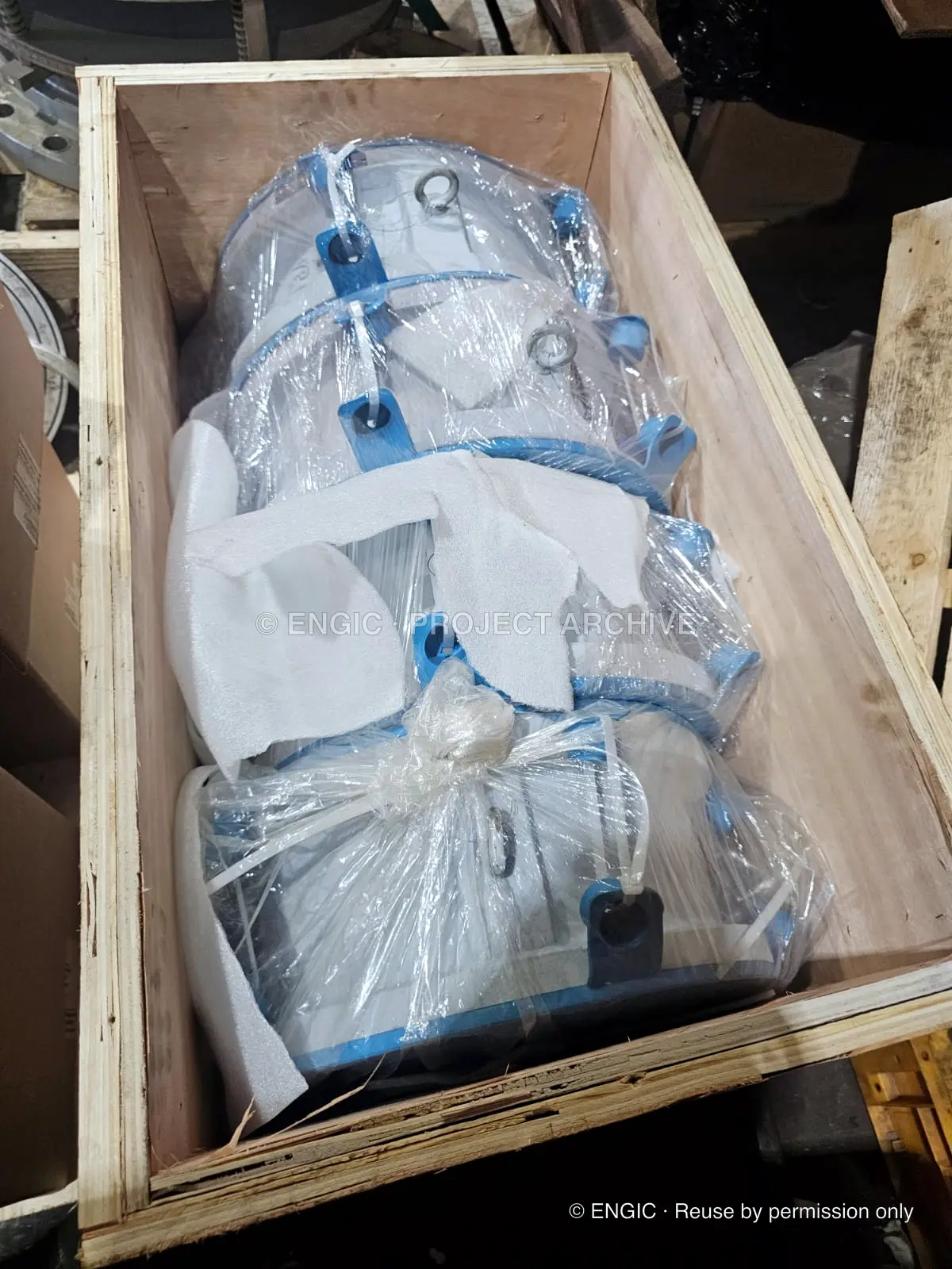 Sourced industrial valves prepared for packing and dispatch, photographed 8 November 2024